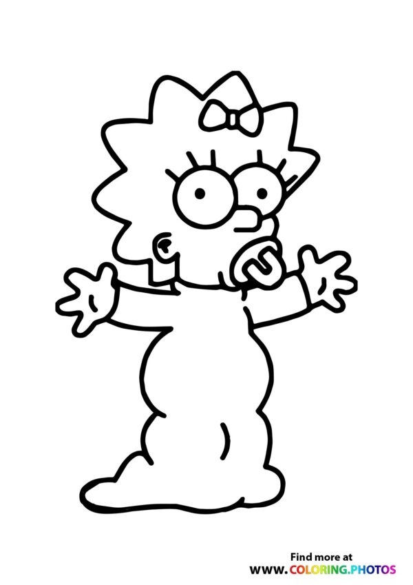The Simpsons Maggie coloring page