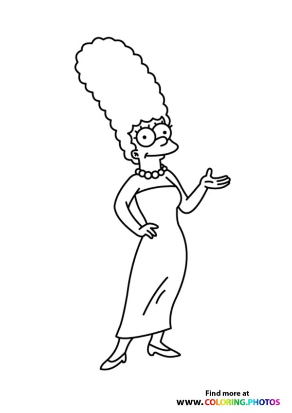 The Simpsons Marge coloring page