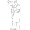The Simpsons Moe coloring page
