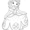 Sofia the first dancing coloring page
