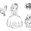 Sofia the first and her friends coloring page