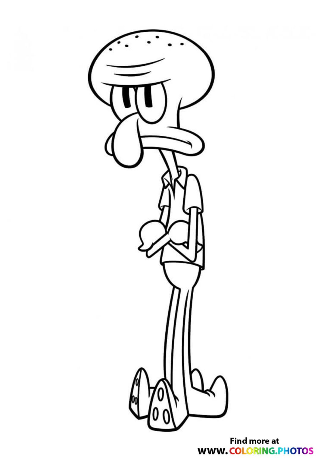 SpongeBob Squidward - Coloring Pages for kids