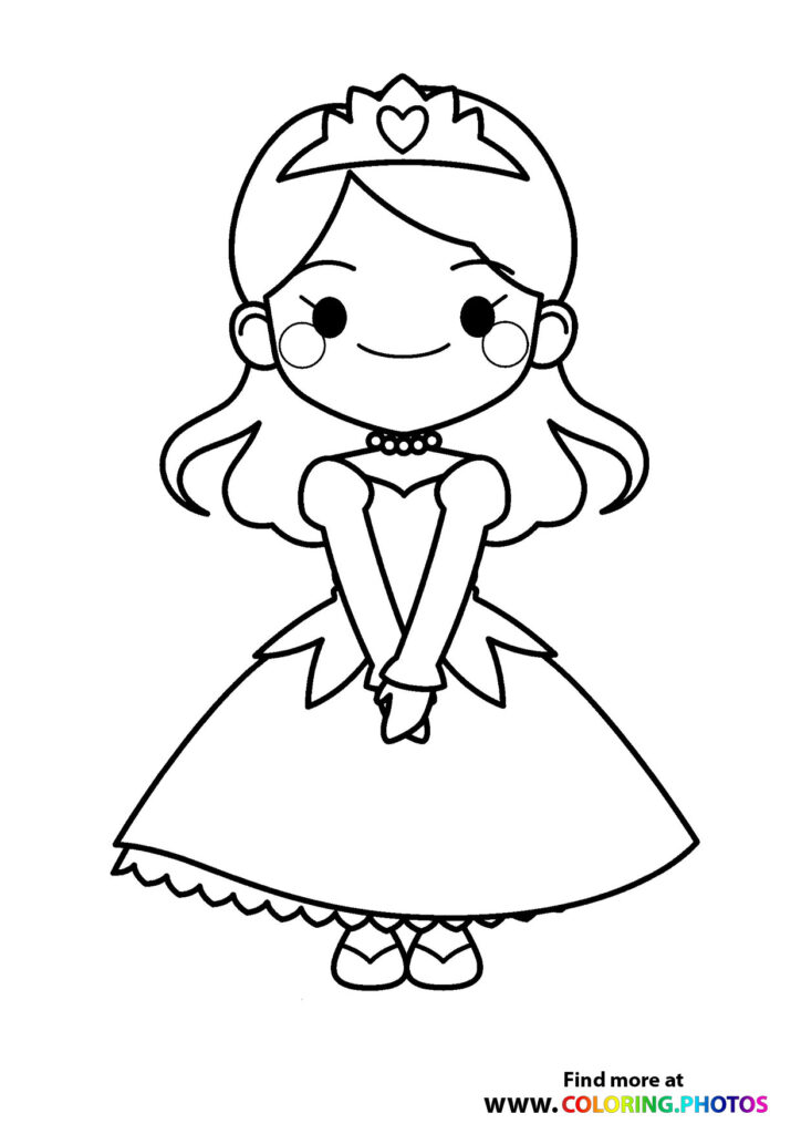 Hello Kitty princess - Coloring Pages for kids