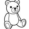 Teddy Bear sitting coloring page