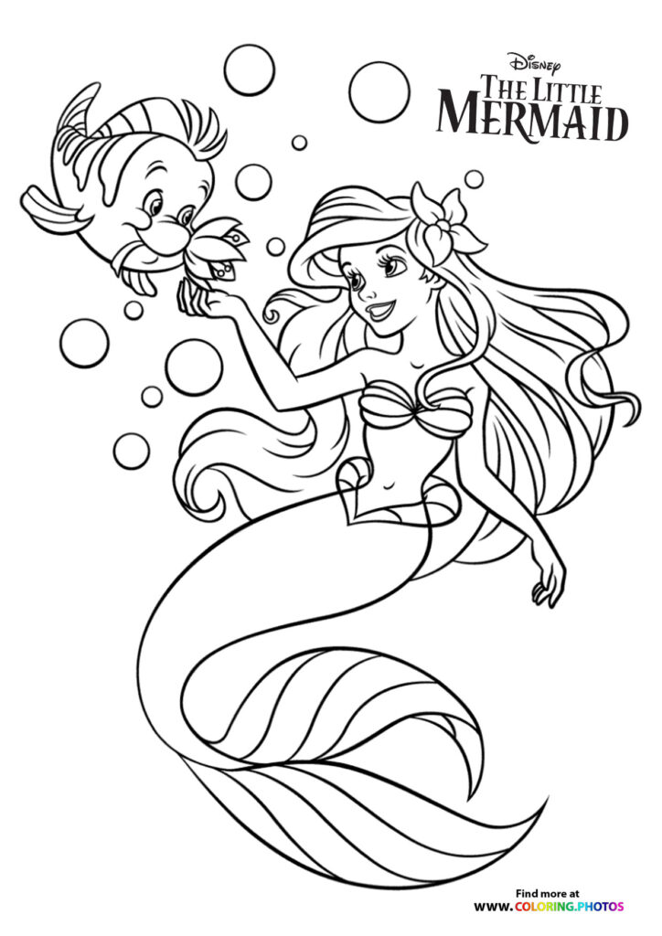 The Little Mermaid coloring pages | Free and easy print or download