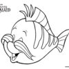 Flounder from The Little Mermaid coloring page