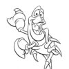 Sebastian from The Little Mermaid coloring page
