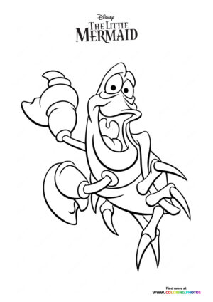 Sebastian from The Little Mermaid coloring page