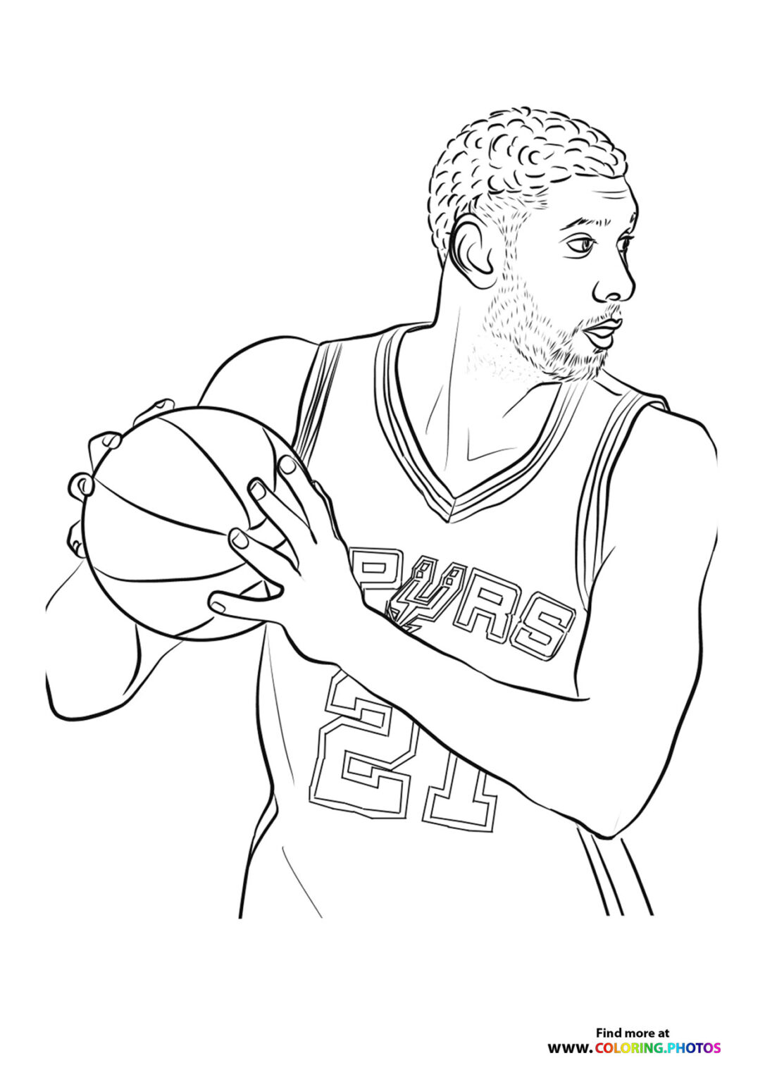 tim duncan - Coloring Pages for kids