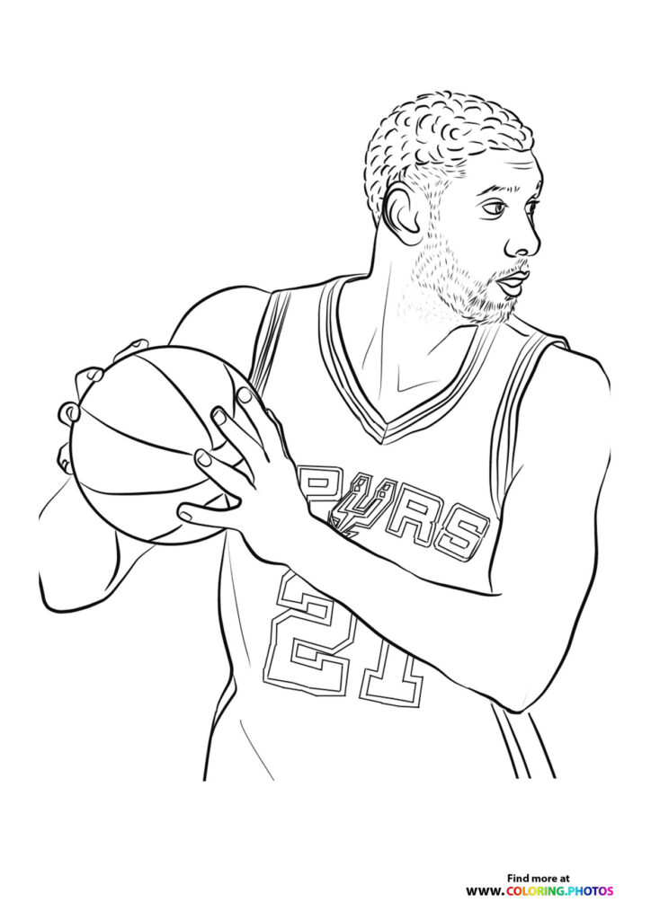 tim duncan - Coloring Pages for kids