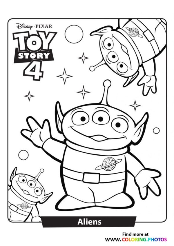 Toy Story Aliens Coloring Page