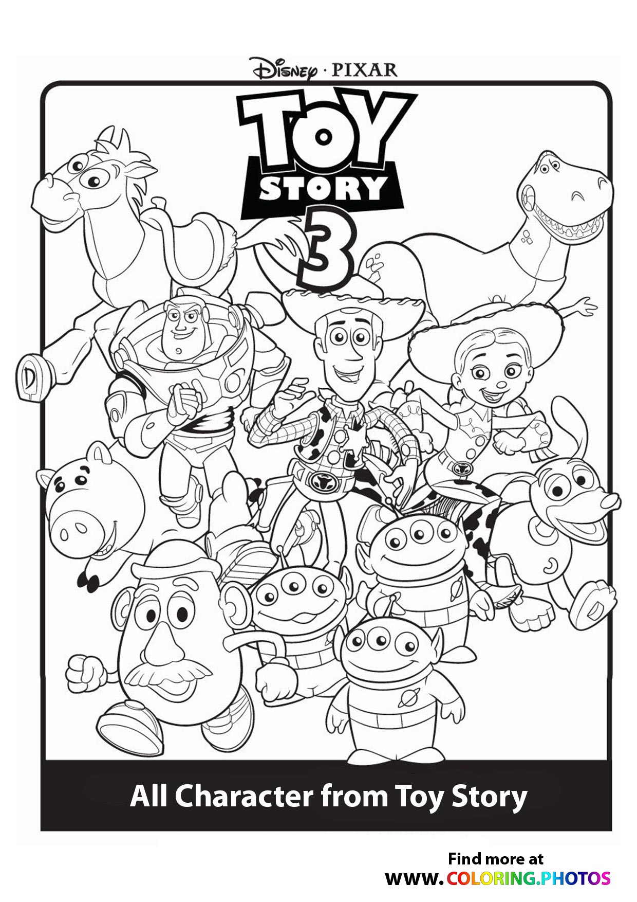 all toy story characters coloring pages