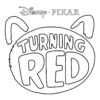 Turning red logo coloring page