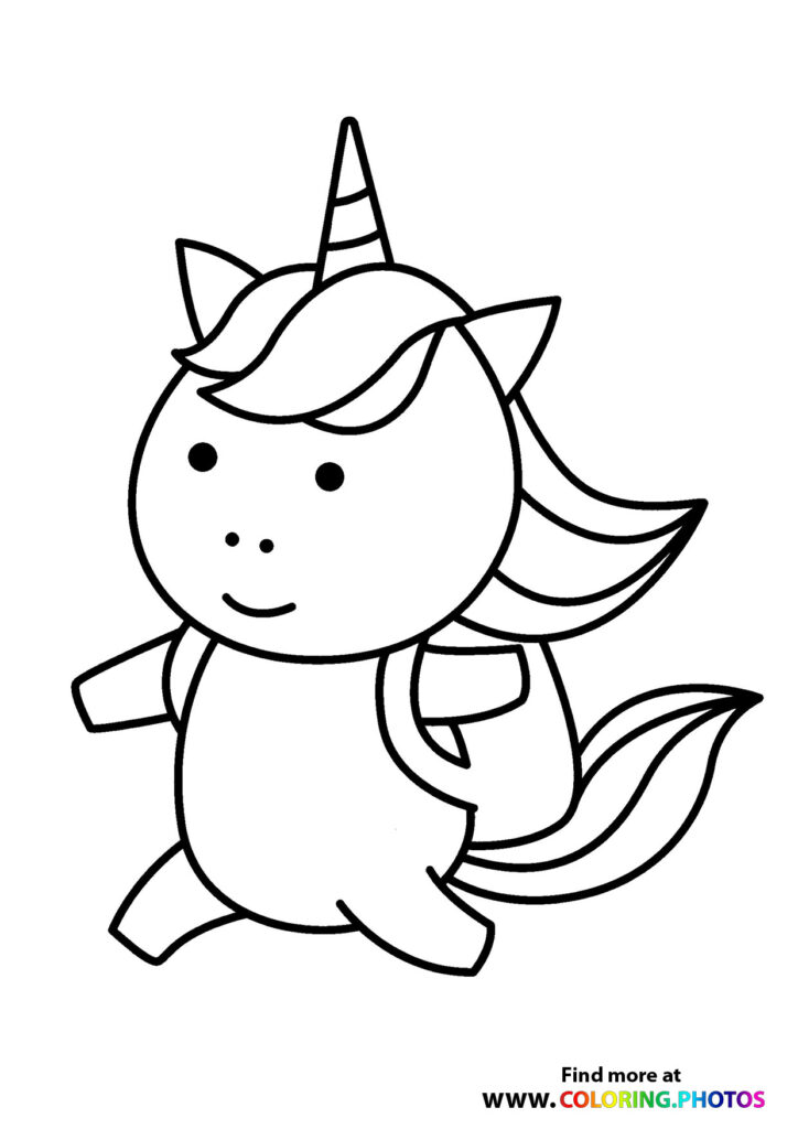 Unicorns - Coloring Pages for kids | Free and easy print or download