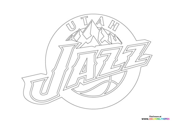 utah jazz logo - Coloring Pages for kids