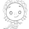 Cute little sea monster Luca coloring page