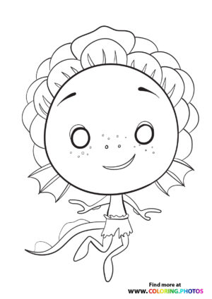 Cute little sea monster Luca coloring page