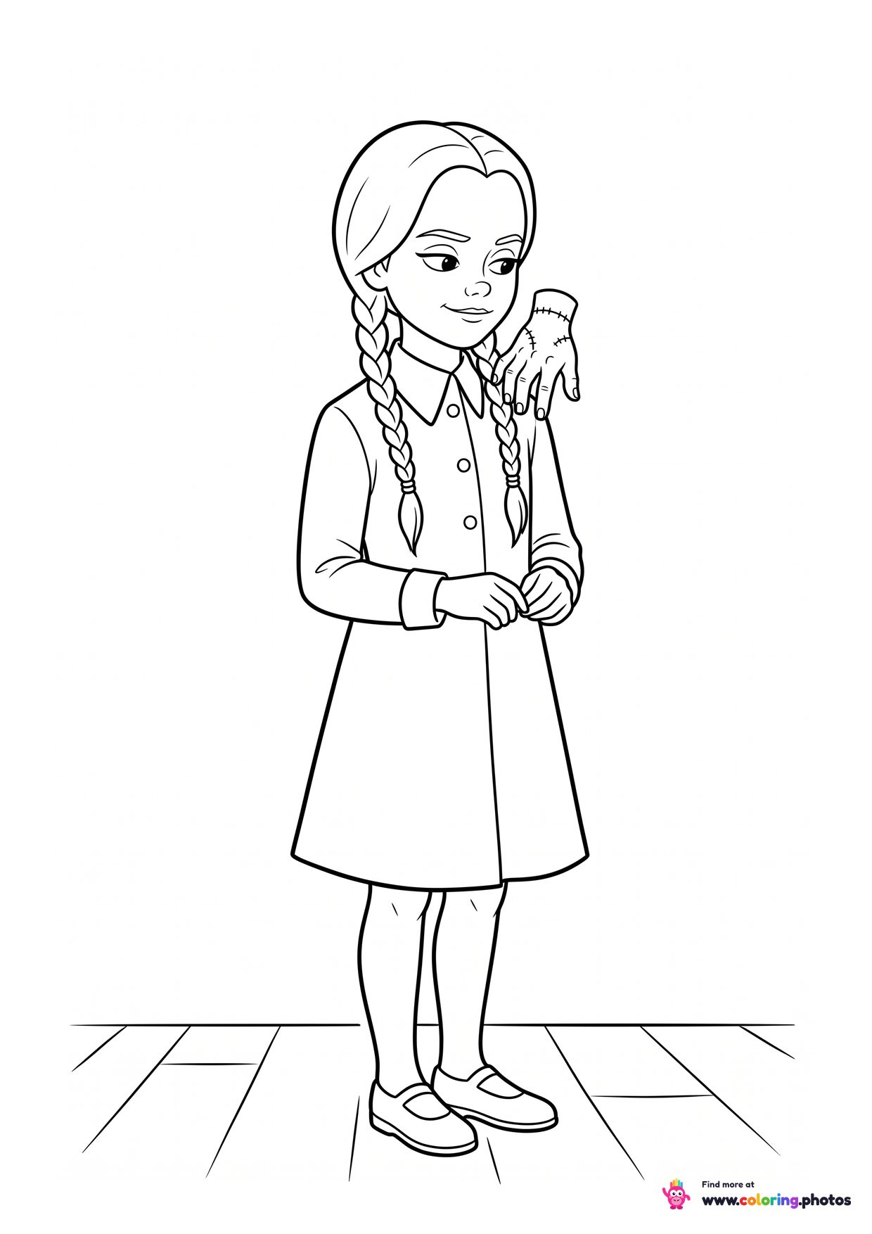 Wednesday Addams with Thing the hand